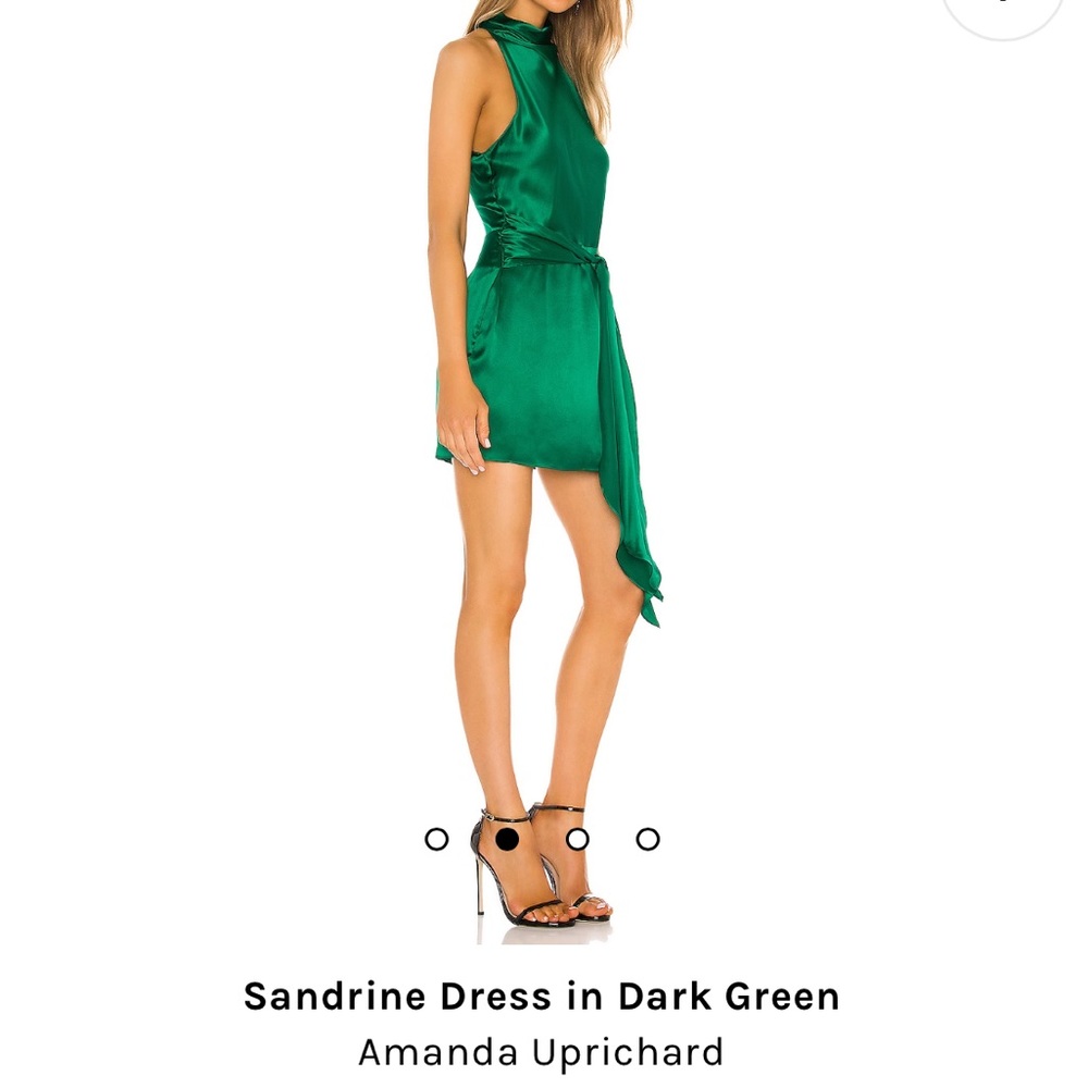 Amanda Uprichard Sandrine Dress in Dark Green